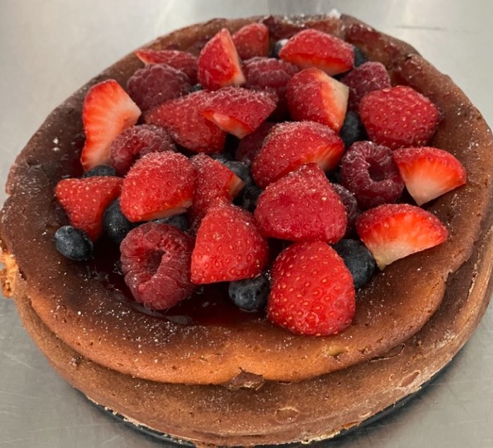 Cheesecake senza base e senza farina 18 cm